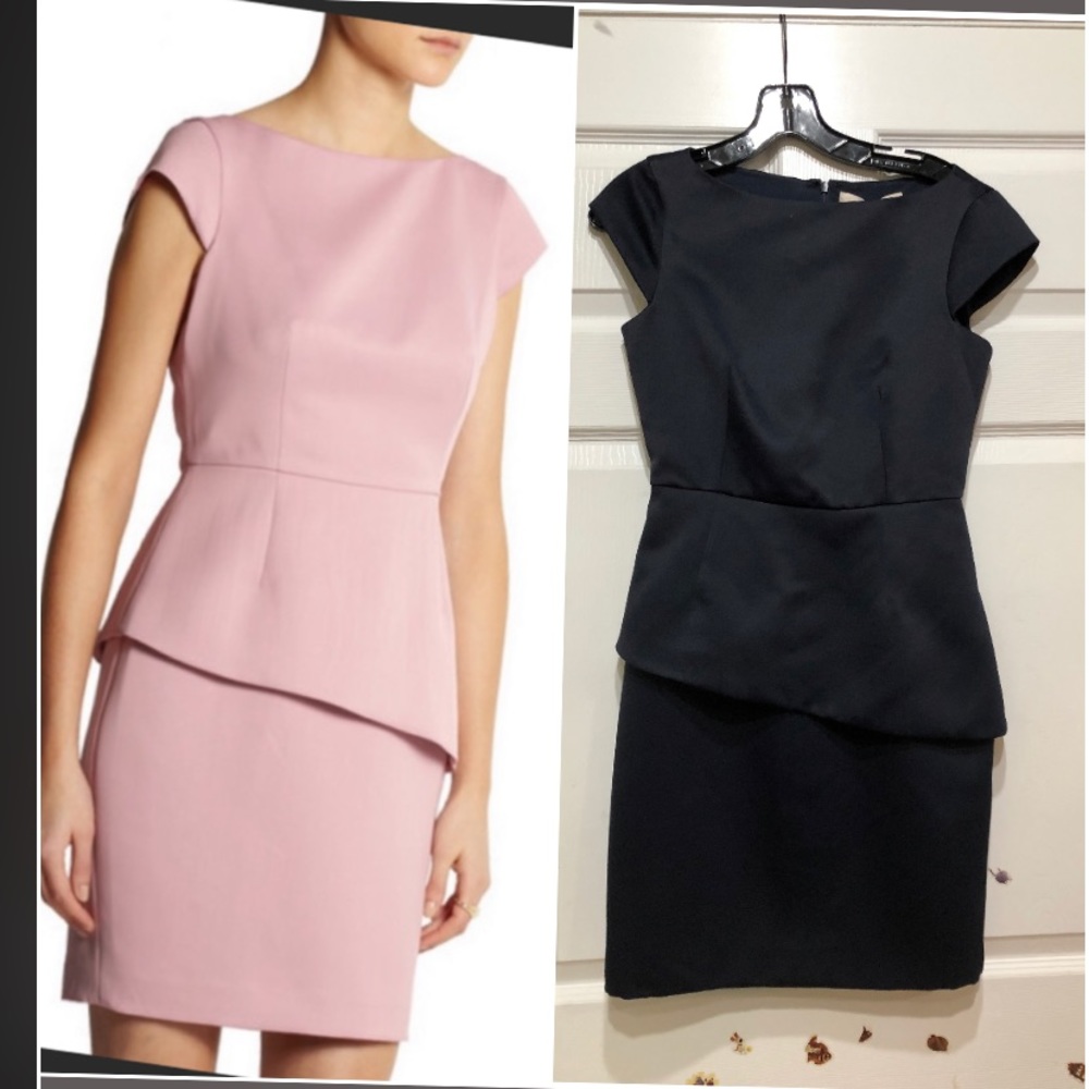 Halston Heritage Cap-Sleeve Fitted Dress